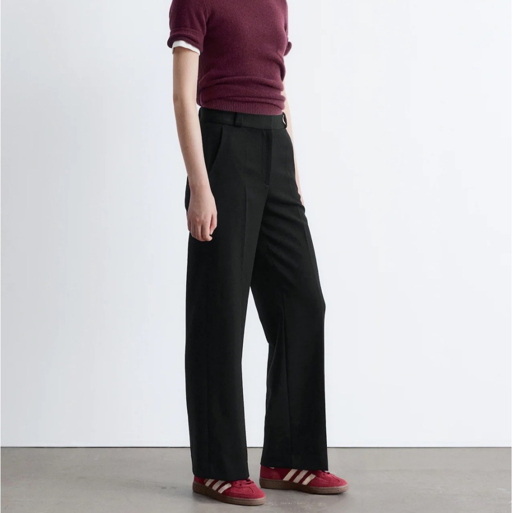 & Other Stories Black High-rise  Wide Leg Pants